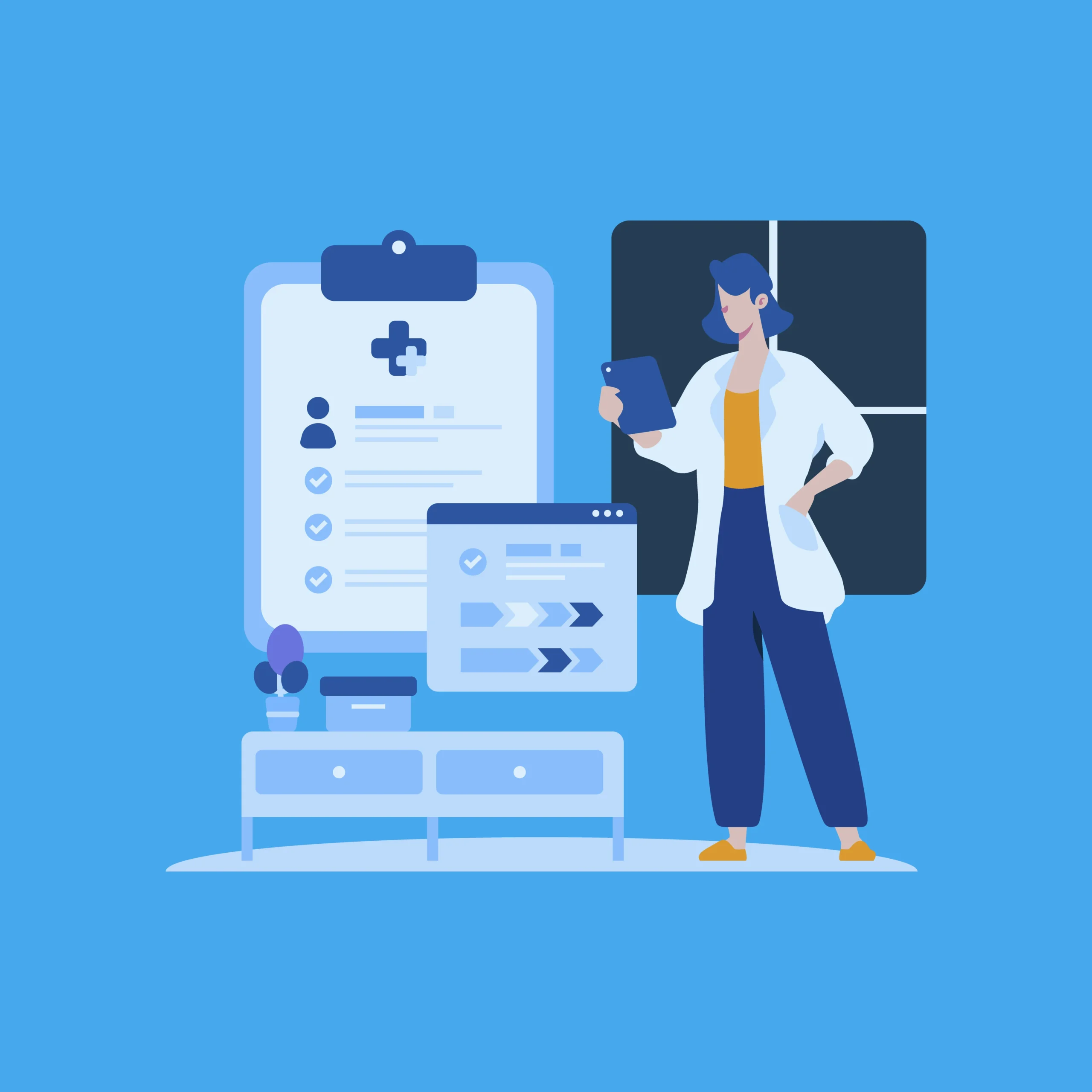 Illustration representing prior authorization solutions for healthcare providers.