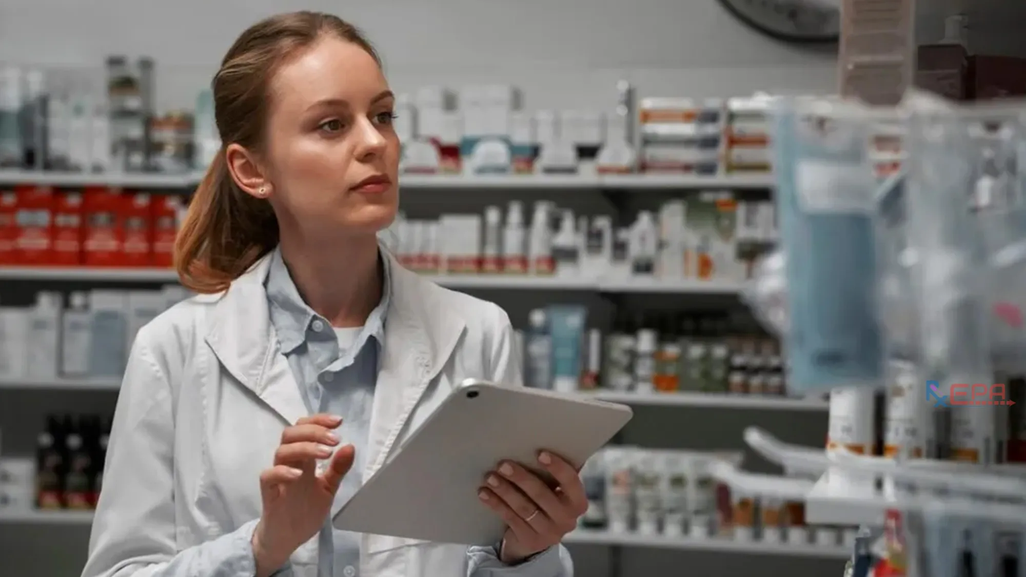 Detailed healthcare illustration showing how pharmacy prescription management systems are transforming patient care through automation, improved medication tracking, faster processing, and enhanced healthcare delivery efficiency