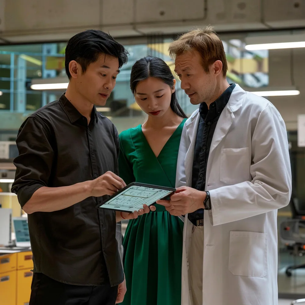 Healthcare professionals analyzing digital reports together, illustrating Medication Authorization Services for Pharmacies that streamline workflows, improve coordination, and accelerate patient access to medications