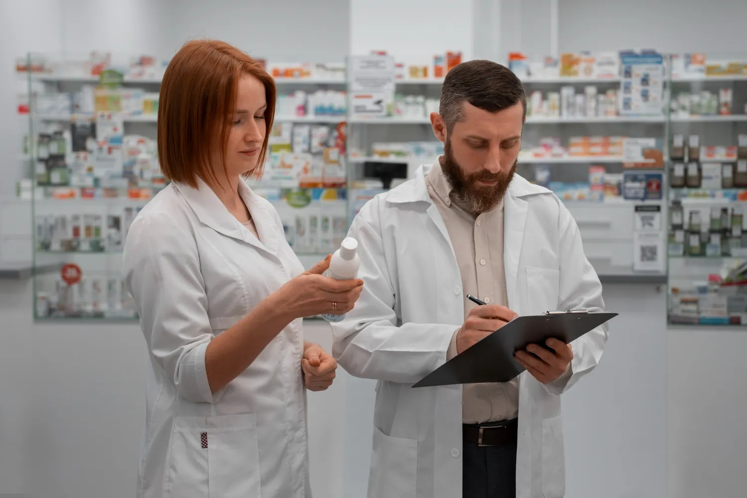 Pharmacy team assisting prescribers with medication authorization solutions and prescription approval workflow