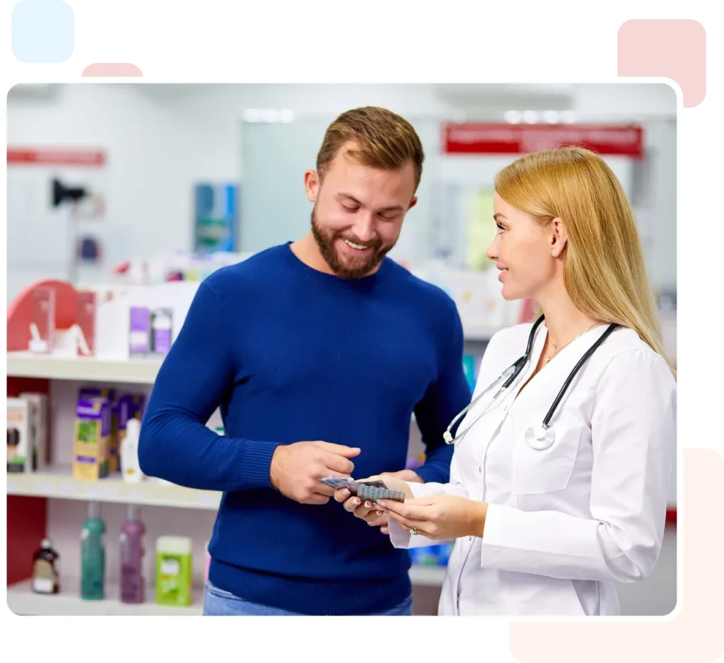 Healthcare patient illustration depicting a person receiving medical support, symbolizing patient-centered care, treatment access, and streamlined communication within digital healthcare workflows