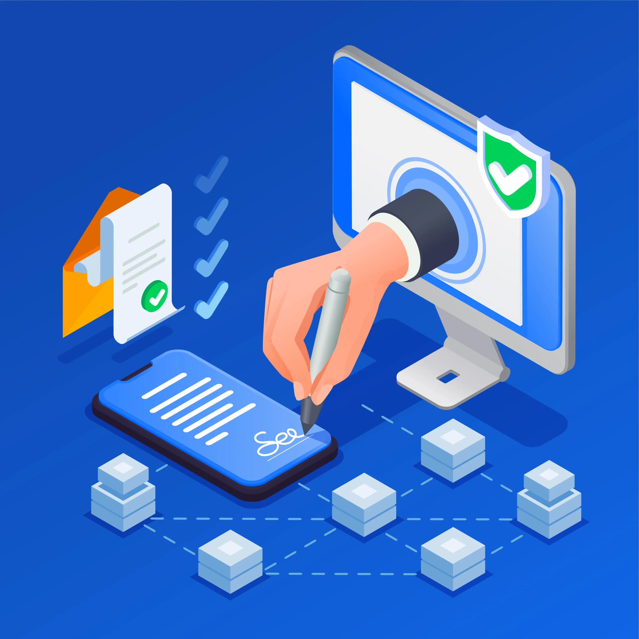 Digital electronic signature and document approval interface representing ePA prior authorization software that streamlines prescription approvals, payer communication, and authorization workflows.