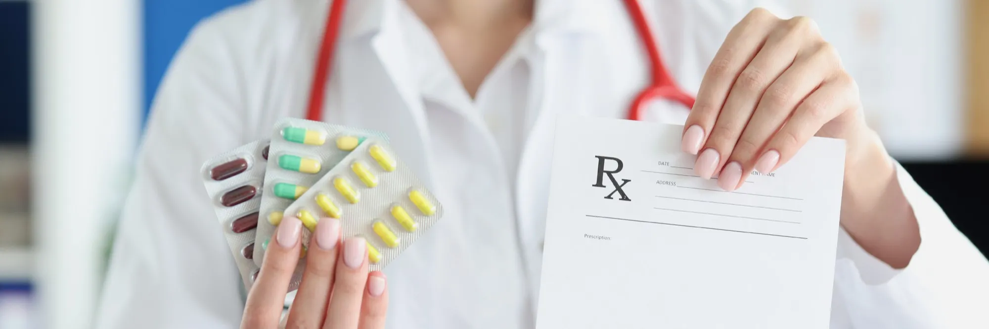 Healthcare provider reviewing a prescription for pharmacy prior authorization services.